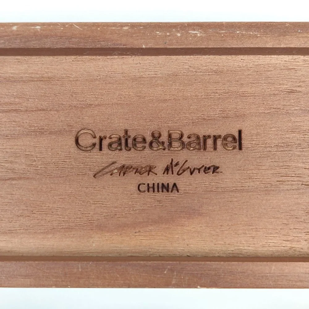 Crate & Barrel Carter McGuyer 6 Bottle Wooden Spice Box